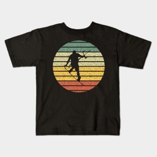 Kitesurfer Silhouette Vintage Kids T-Shirt